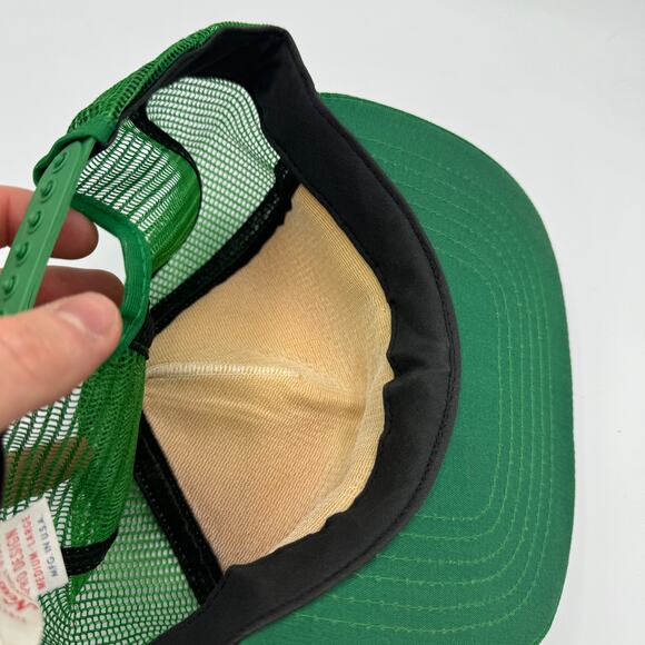 Vintage Rozen Construction Hat Green Trucker Snapback 80s 90s Mesh - Picture 5 of 5